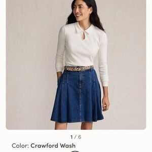 LAND’S END Women's Lightweight Denim Mid Rise